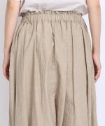 コットンリネンタイプライターファナージュ　ボリュームパンツ