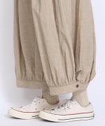 コットンリネンタイプライターファナージュ　ボリュームパンツ
