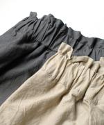 コットンリネンタイプライターファナージュ　ボリュームパンツ