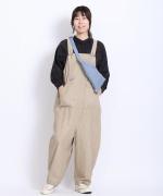 コットンリネンタイプライターファナージュ　サロペット