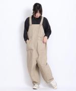 コットンリネンタイプライターファナージュ　サロペット