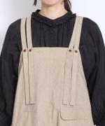 コットンリネンタイプライターファナージュ　サロペット