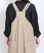 コットンリネンタイプライターファナージュ　サロペット