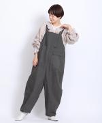 コットンリネンタイプライターファナージュ　サロペット