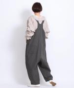 コットンリネンタイプライターファナージュ　サロペット