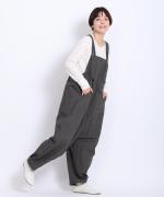 コットンリネンタイプライターファナージュ　サロペット