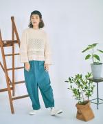 コットンリネンタイプライターファナージュ　サロペット