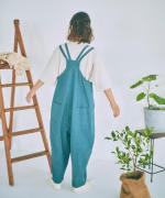 コットンリネンタイプライターファナージュ　サロペット