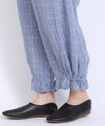 強撚リネンチェック　パンツ