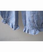 強撚リネンチェック　パンツ