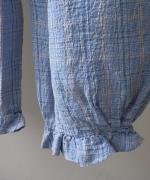 強撚リネンチェック　パンツ