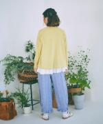 強撚リネンチェック　パンツ