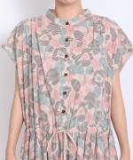 花柄プリント　オールインワン