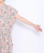 花柄プリント　オールインワン