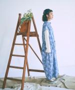 花柄プリント　オールインワン