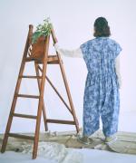 花柄プリント　オールインワン