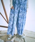 花柄プリント　オールインワン