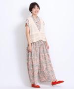 花柄プリント　オールインワン