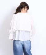 3Dフラワー刺繍ボイル　セットブラウス