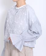 3Dフラワー刺繍ボイル　セットブラウス