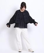 3Dフラワー刺繍ボイル　セットブラウス