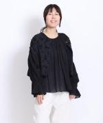 3Dフラワー刺繍ボイル　セットブラウス