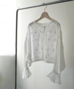 3Dフラワー刺繍ボイル　セットブラウス