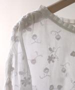 3Dフラワー刺繍ボイル　セットブラウス
