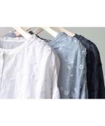 3Dフラワー刺繍ボイル　セットブラウス