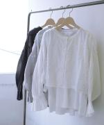 3Dフラワー刺繍ボイル　セットブラウス