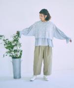 3Dフラワー刺繍ボイル　セットブラウス