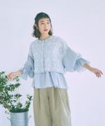 3Dフラワー刺繍ボイル　セットブラウス