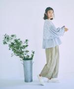 3Dフラワー刺繍ボイル　セットブラウス