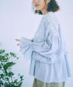 3Dフラワー刺繍ボイル　セットブラウス