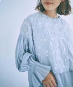 3Dフラワー刺繍ボイル　セットブラウス
