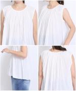 3Dフラワー刺繍ボイル　セットブラウス