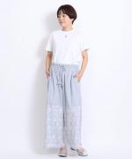 3Dフラワー刺繍ボイル　パンツ