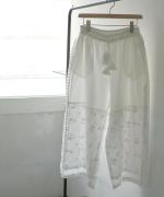 3Dフラワー刺繍ボイル　パンツ