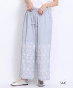 3Dフラワー刺繍ボイル　パンツ