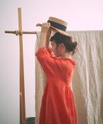 60リネンキャンバス　ワンピース