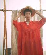 60リネンキャンバス　ワンピース