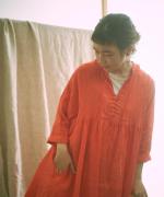 60リネンキャンバス　ワンピース