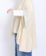 ステッチワークカディコットン　ポンチョブラウス