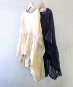 ステッチワークカディコットン　ポンチョブラウス