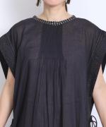 ステッチワークカディコットン　ワンピース