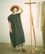 ステッチワークカディコットン　ワンピース