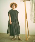 ステッチワークカディコットン　ワンピース