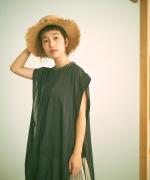 ステッチワークカディコットン　ワンピース