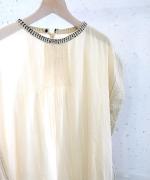 ステッチワークカディコットン　ワンピース