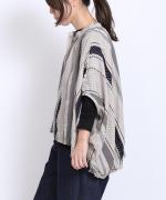 マルチストライプ　ブラウス　